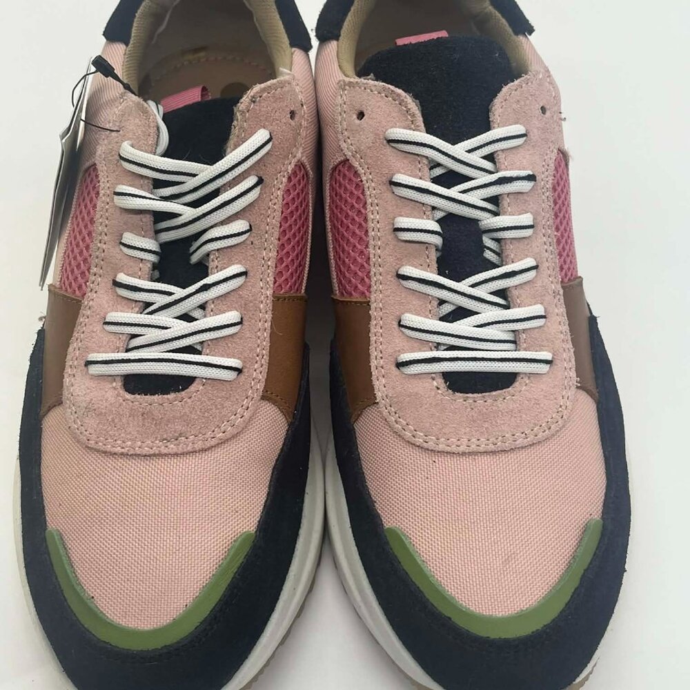 Boden Women's Colourblock Sneakers Tennis Shoes Pink Navy 39 8.5 NIB Flaw